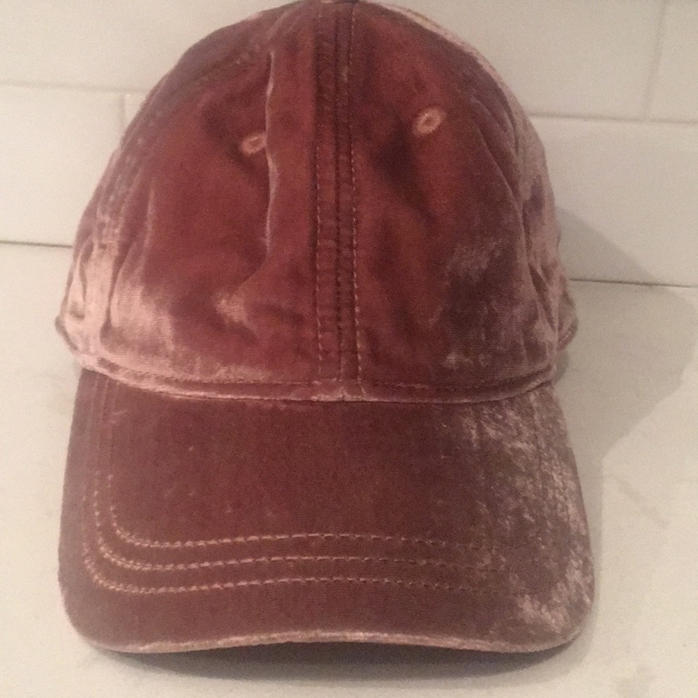Madewell: blush pink velvet baseball cap
